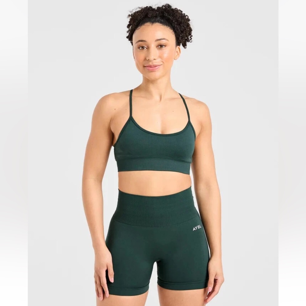 AYBL Empower Seamless Sports Bra - Dark Green - S